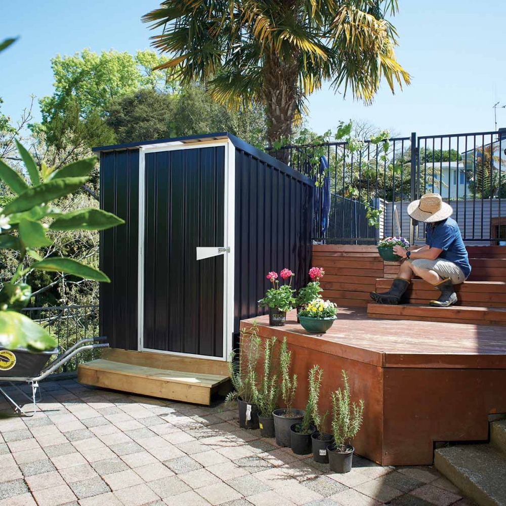 Semi-Timber Frame Garden Sheds Model 1507 1200x1200px