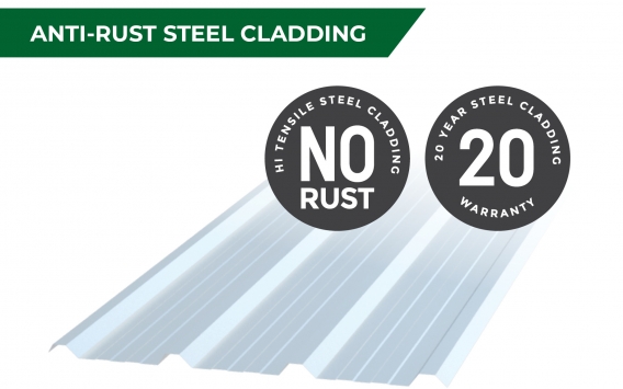 Antirust steel cladding